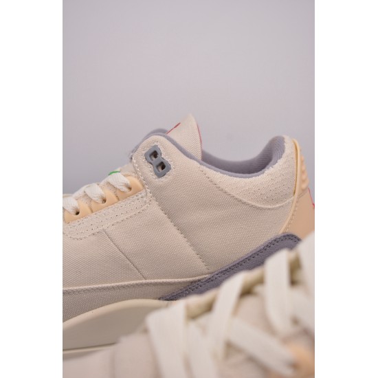 (Free Shipping)Jordan 3 Retro Muslin DH7139-100